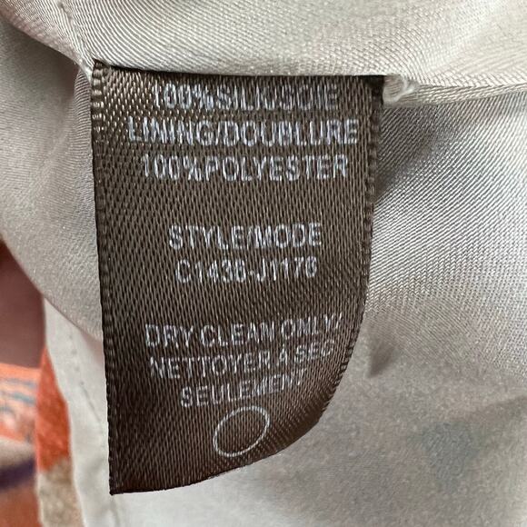 Charlie Jade Mila Dress XS Coral Aztec Silk Spaghetti Strap Layered Boho Chic - Picture 10 of 11